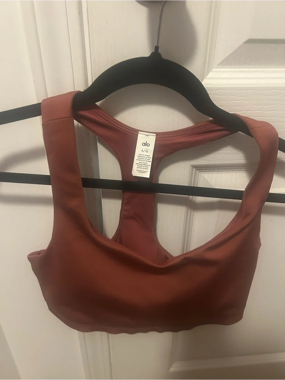 ALO Yoga Rust Brown Racerback Sports Bra